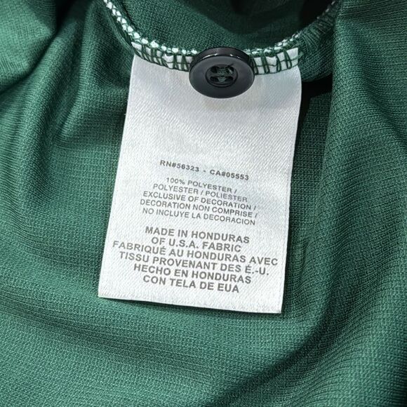 Nike Dri-Fit Men's Green/White 3 Button SS Polo Shirt Size XL - Picture 4 of 8